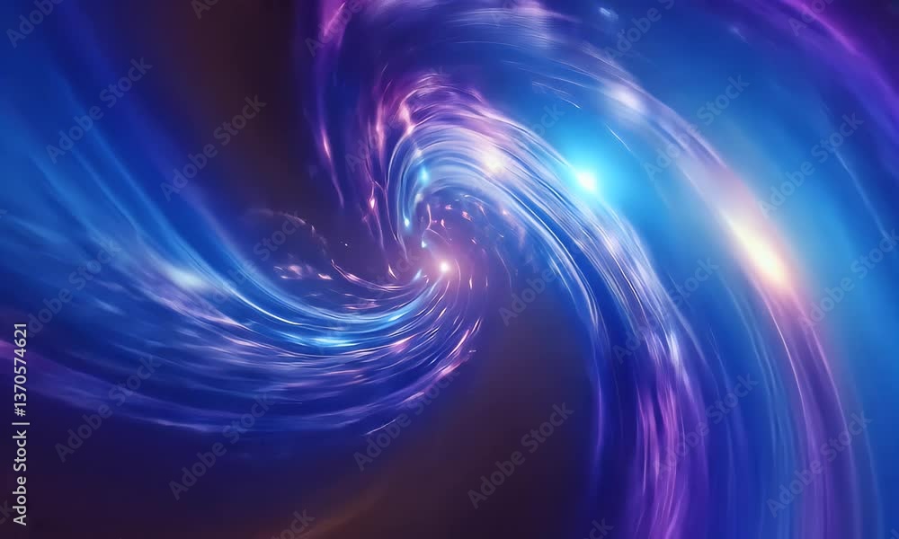 Aufkleber mesmerizing space scene with glowing nebula clouds and galaxies warping around a mysterious time rif
