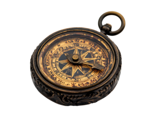 antique brass compass