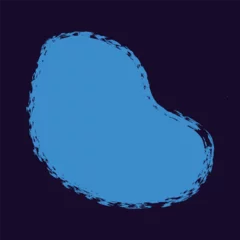 Fotobehang Hokusai The Great Wave vibrant vector textured shapes featuring colourful abstract and fluid organic forms. Includes pastel brush cutouts and ink stains perfect for social media highlights  © Анастасия Красавина