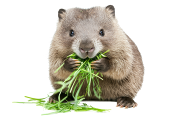 Wombat isolated on a white background