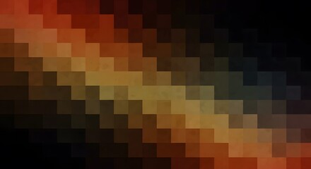 Fototapeta premium Abstract mosaic background of warm colored squares and rectangles