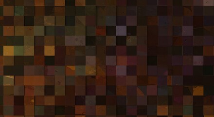Naklejka premium Abstract background showing a mosaic of earthy tone squares pattern art