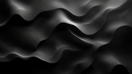 Dark fabric waves, abstract texture, background design