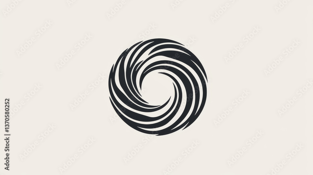 Poster abstract circle frame. vector logo design template
