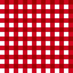Red and white plaid