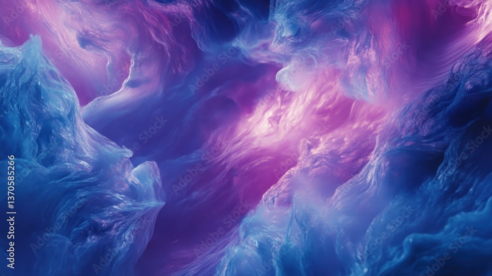 Poster abstract artistic representation of swirling color transitions and fluid shapes