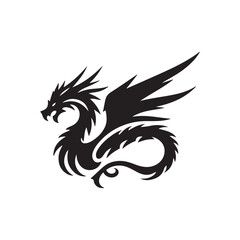 Naklejka premium dragon tattoo vector