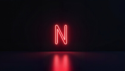 Neon 'N' logo glowing against dark background for websites, blogs, branding projects, digital marketing, social media graphics, and promotional materials