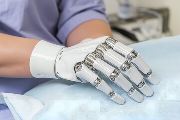 Robotic Hand Performing Surgery in Operating Room, Precise Robotic Arm Conducting Delicate Surgical Procedure, Medical Technology, Healthcare Innovation