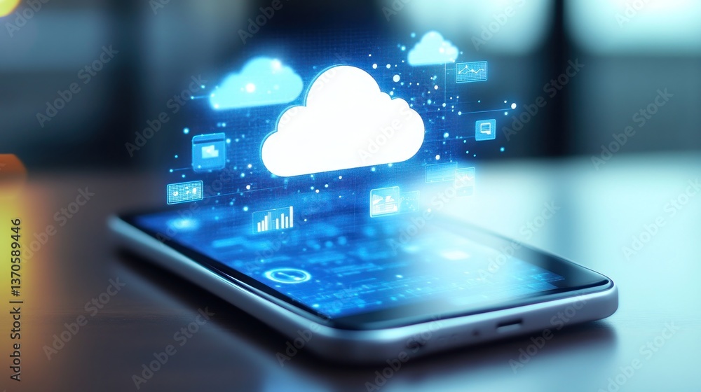 Poster cloud computing on mobile device, accessing data anywhere