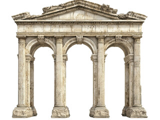Obraz premium Classical White Marble Facade with Corinthian Columns