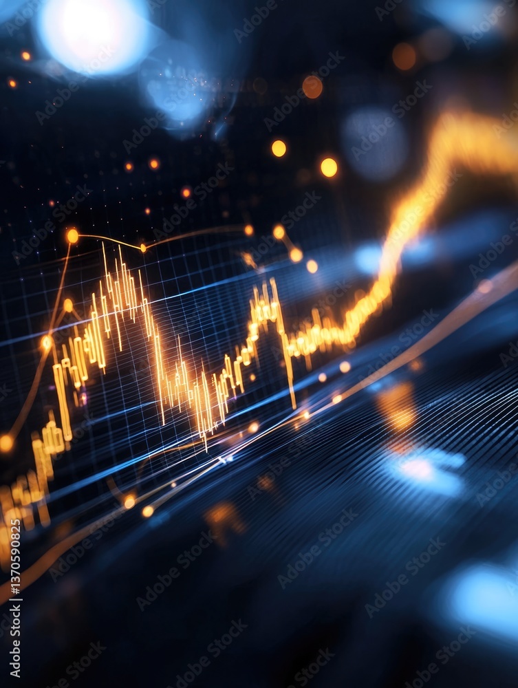 Poster comprehensive financial data report global market trends analysis digital environment data visualiza