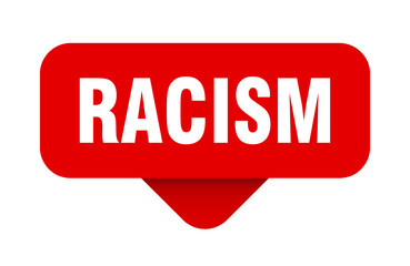 racism sticker. racism sign on transparent background