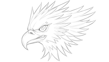 Obraz premium eagle cartoon isolated on white