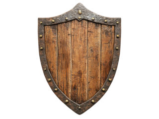 medieval wooden shield  