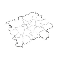 Praha map with regions