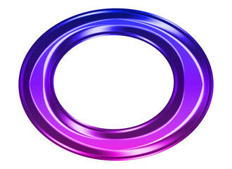 Futuristic neon metallic circular frame design. A glowing metallic circular frame with vibrant neon purple and blue tones.
