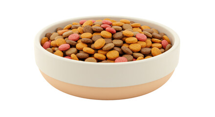 Isolated Bowl of Cat Food