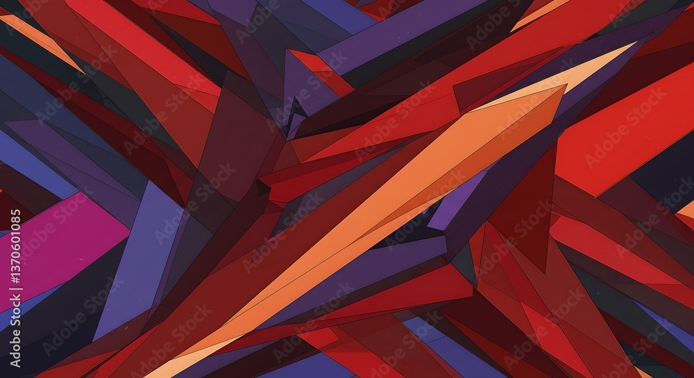 Poster Abstract geometric shapes creating a modern artistic design background