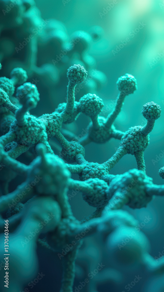 Poster high-resolution microscopic view of nicotinamide adenine dinucleotide molecules.