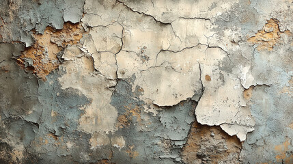 Peeling paint texture abandoned building close-up view weathered surfaces artistic concept