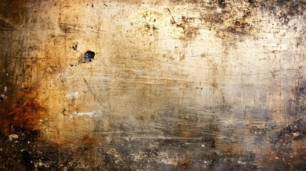 Obraz premium Grunge Scratched Metal Texture Background Brown Gold