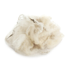 Heap of soft wool isolated on white
