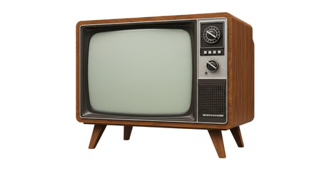 Isolated Vintage Television