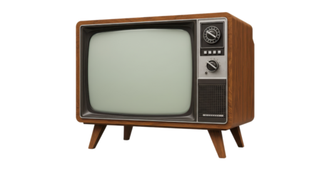 Isolated Vintage Television