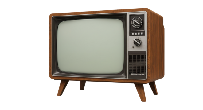 Isolated Vintage Television