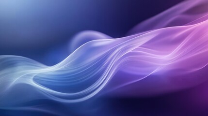 Fototapeta premium Abstract Purple and Blue Swirling Waves: A Serene Digital Artwork