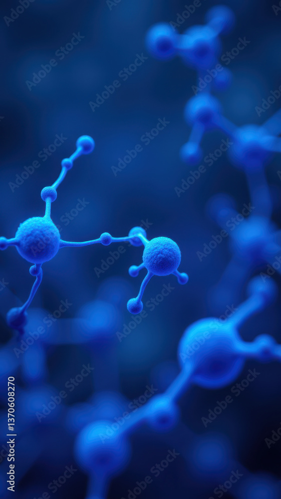 Aufkleber a close-up of nicotinamide adenine dinucleotide (nad+) molecule with a blurred background, emphasizi