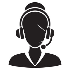 Headset Support Customer Service Vector Graphics for Help Center
