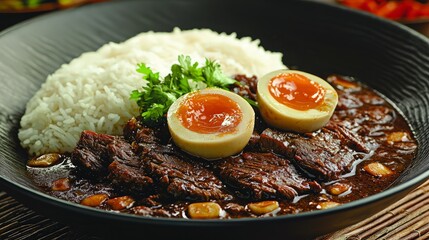 Braised Beef with Rice, Asian Dish