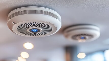 Ceiling Fire Alarms in Modern Interior