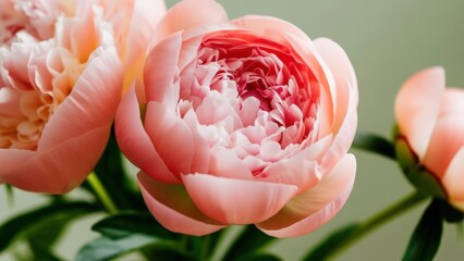 Orange peonies coral charm