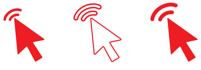 Click icon vector isolated on white background. Cursor icon. Computer mouse click cursor black arrow icons. pointer arrow