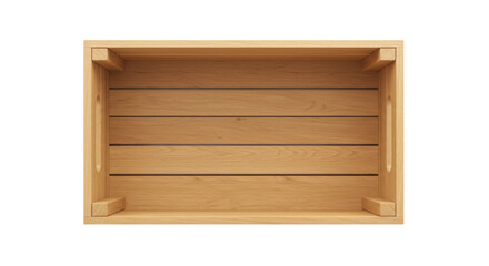 Isolated Empty Wooden Crate