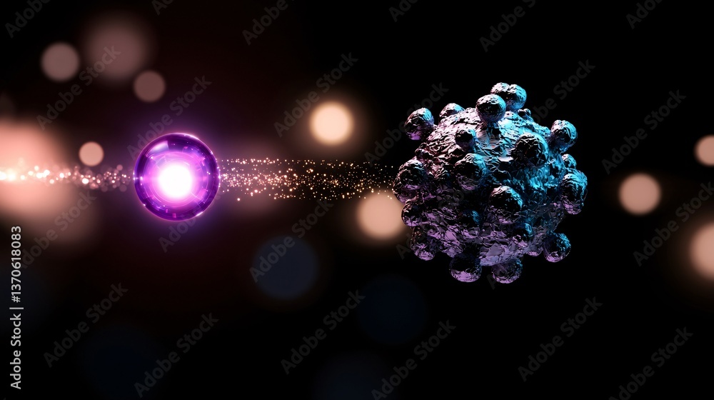 Aufkleber intelligence cognitive optimization. abstract representation of molecular interaction and energy tra
