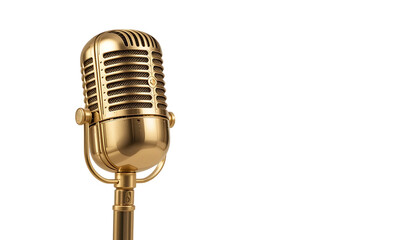 Fototapeta premium Golden Retro Microphone png