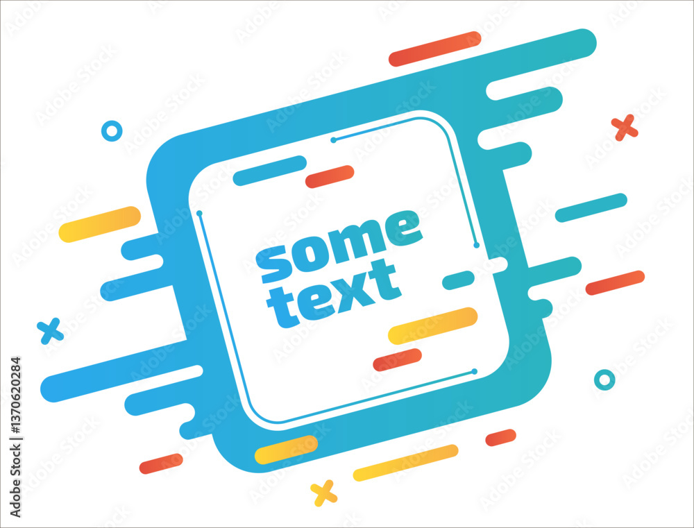 Aufkleber square abstract vector banners with dynamic wavy fоrm with irregular parallel rounded lines. isolate