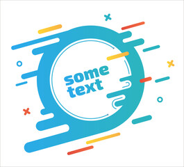 Round abstract vector banners with dynamic wavy fоrm with irregular parallel rounded lines. Isolated on white background. Advertising design shape