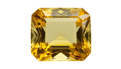 Golden Yellow Topaz With Brilliant Cut png