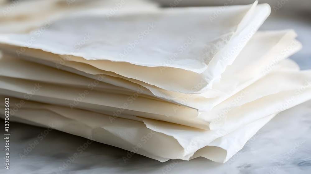 Poster stack of white paper sheets texture background