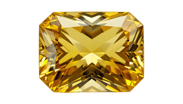 Golden Yellow Topaz With Brilliant Cut png