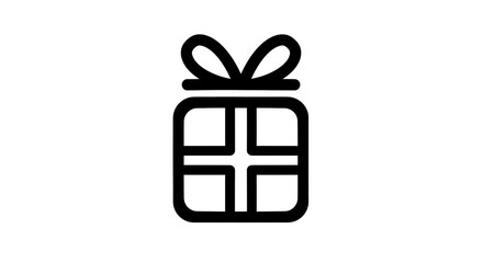 Isolated Gift Box Outline