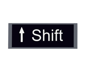 Shift computer key button on white background. flat style. Shift button symbol. shift key sign.