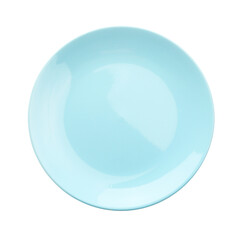 One clean plate isolated on white, top view