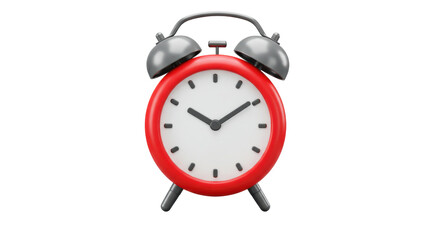 Isolated Red alarm clock