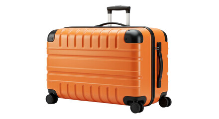 Isolated Orange Suitcase